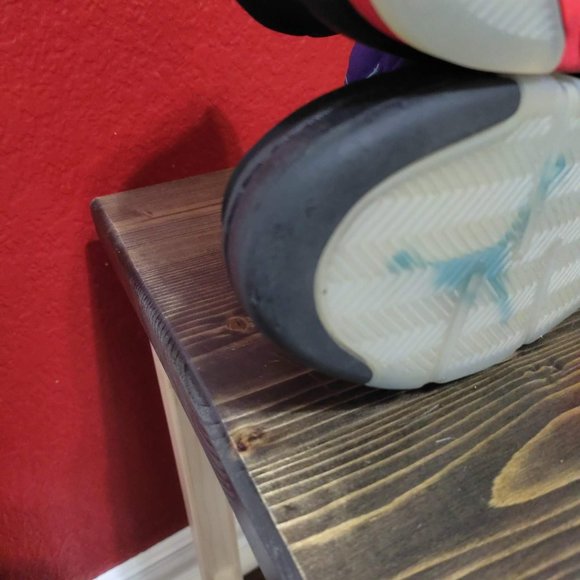 (size 7) Nike Air Jordan 5 Retro Top 3 Black Purple 23 Red - Picture 2 of 8